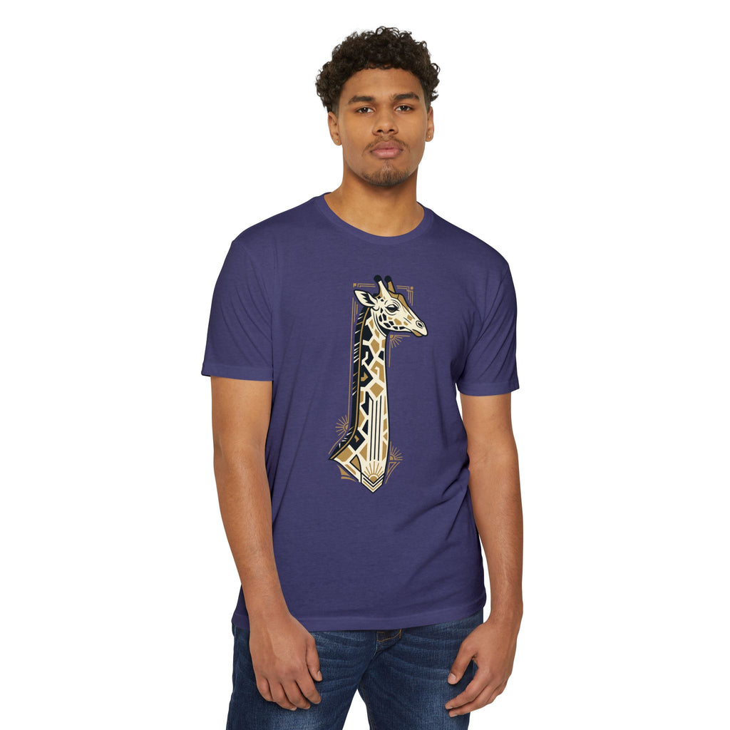 Giraffe T-Shirt Art Deco Geometric Safari Illustration Graphic Tee Animal Lover Gift Unisex