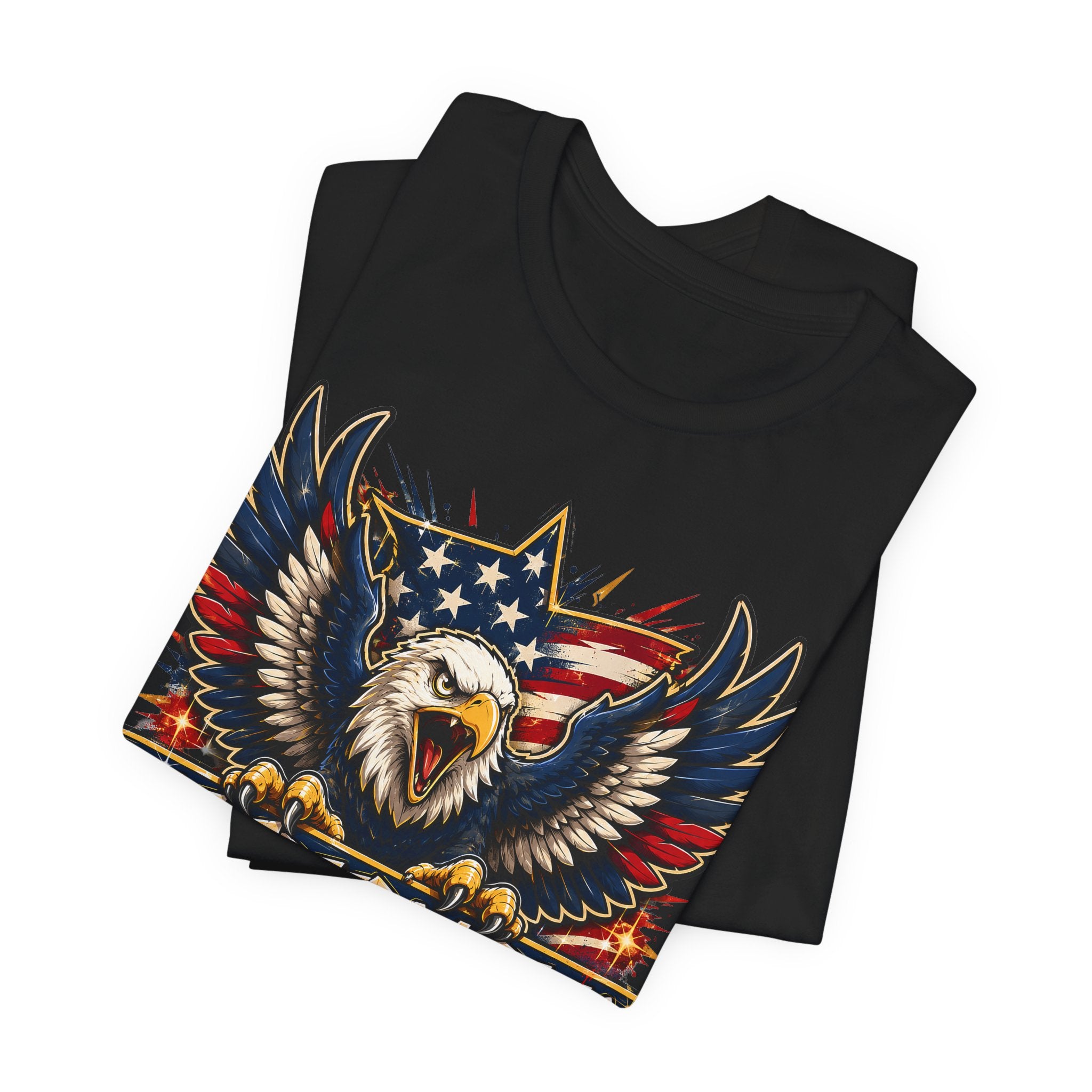 Let Freedom Ring Bald Eagle T-Shirt | 4th of July Patriotic American Flag Graphic Tee