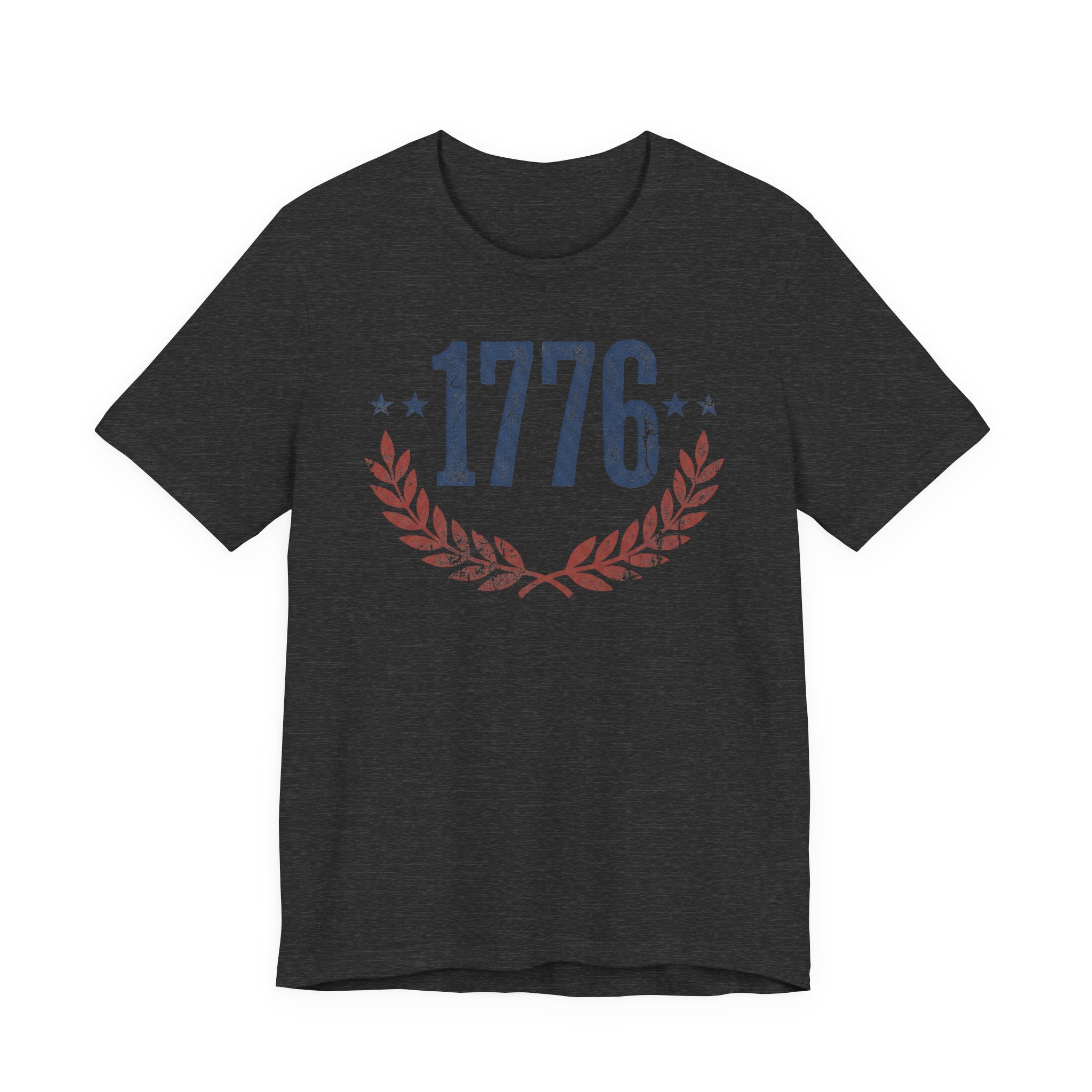 1776 Laurel Wreath T-Shirt | Patriotic American Revolution History Independence Day Graphic Tee