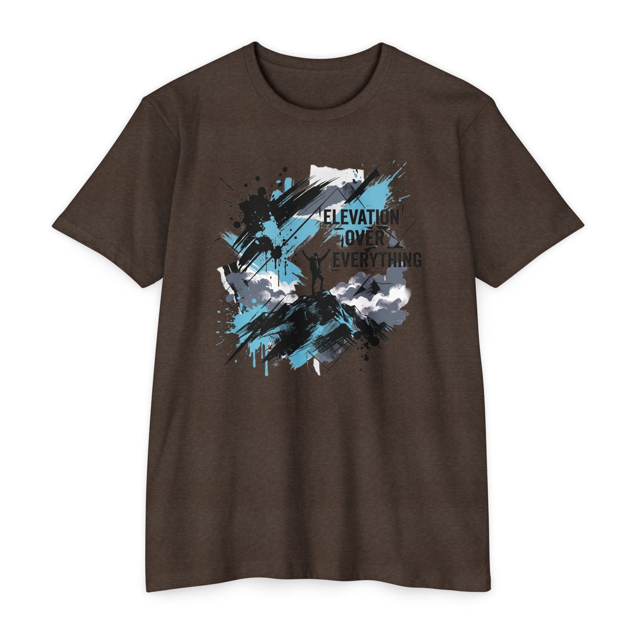 Mountain T-Shirt Elevation Over Everything Silhouette Graphic Tee Hiking Gift Outdoor Adventure Unisex