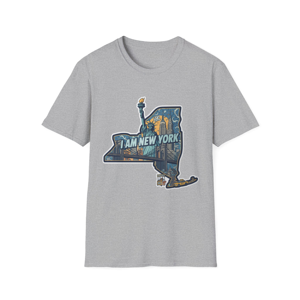 Sport grey I Am New York T-shirt with NYC skyline graphic