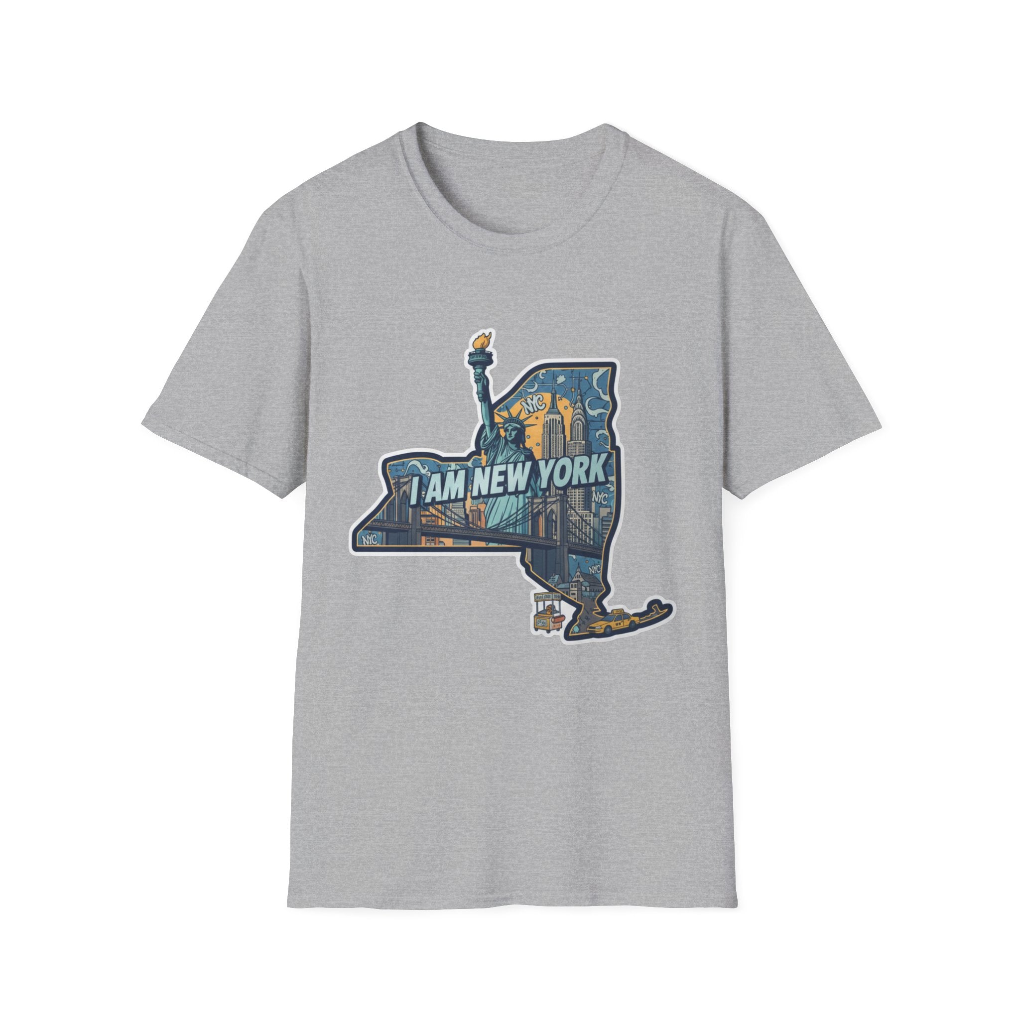 Sport grey I Am New York T-shirt with NYC skyline graphic