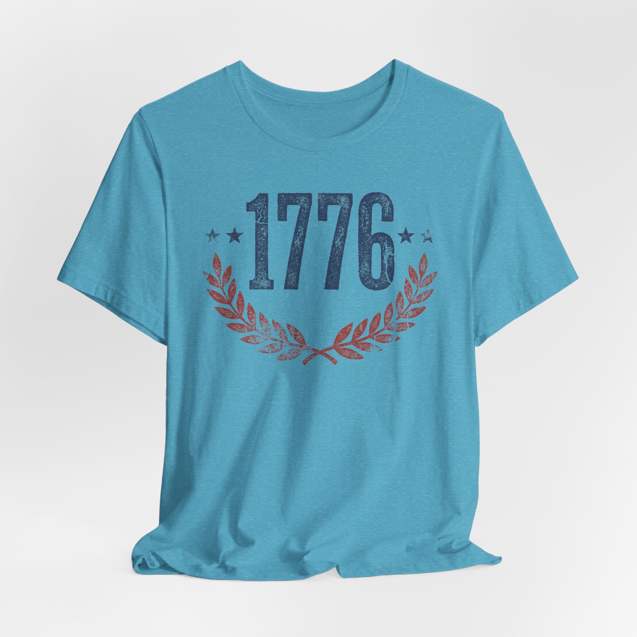 1776 Laurel Wreath T-Shirt | Patriotic American Revolution History Independence Day Graphic Tee