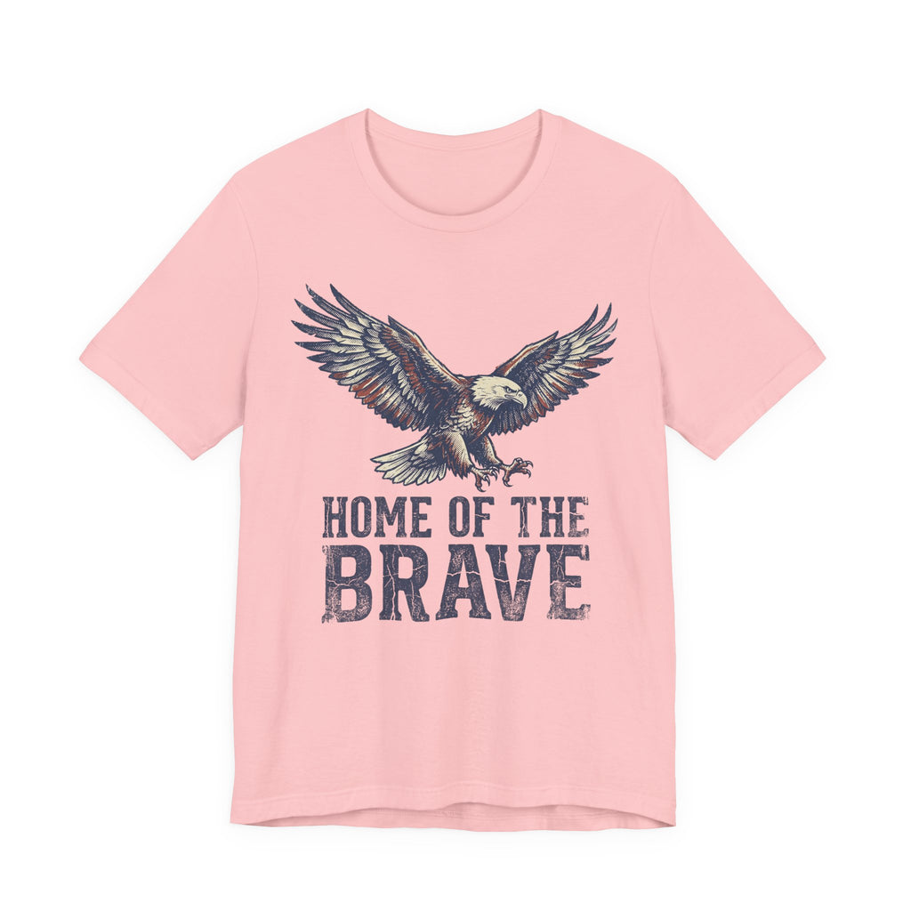 Home of the Brave Bald Eagle T-Shirt — Patriotic Americana Graphic Tee