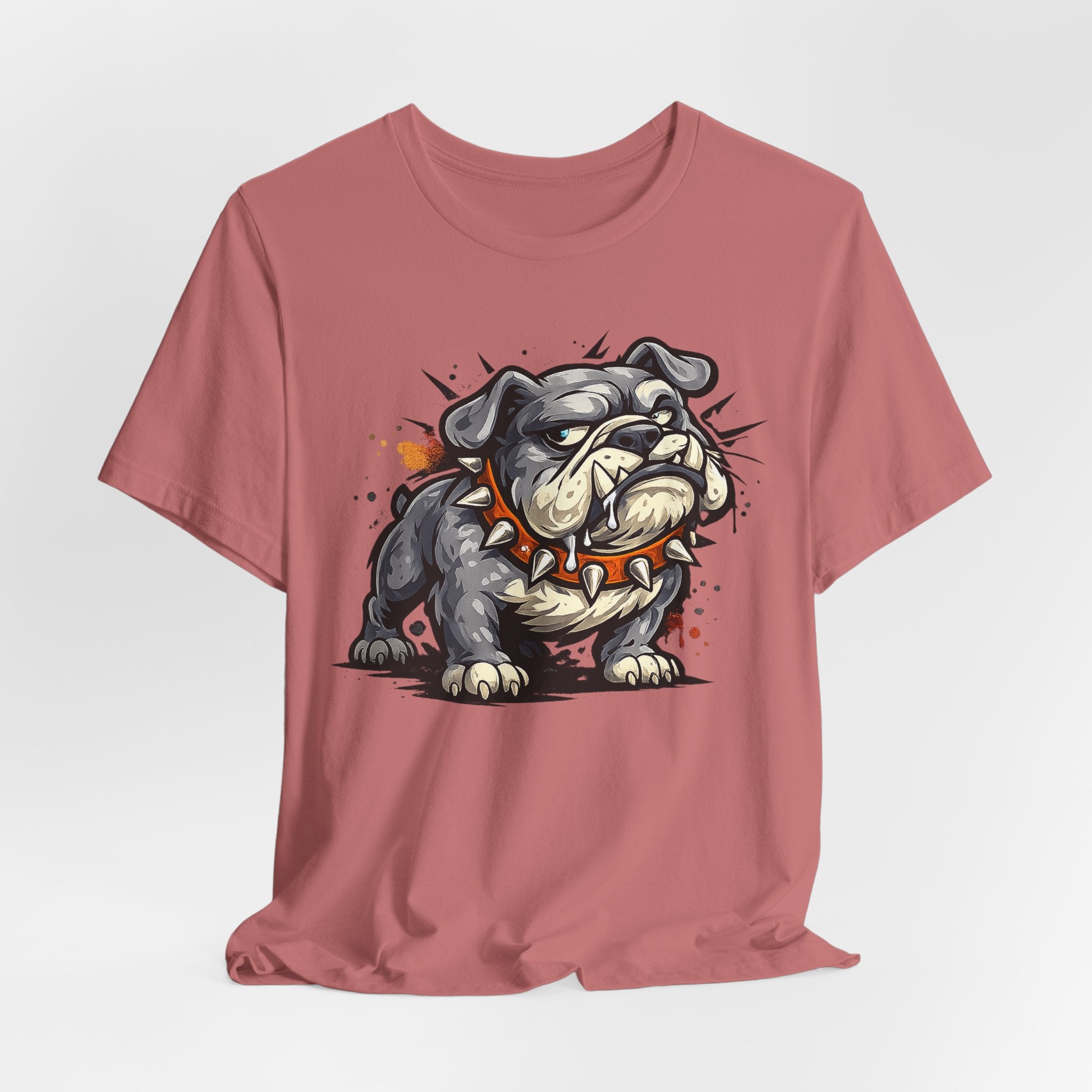 Bulldog Illustration Tee | Tough Cartoon Bulldog Graphic T-Shirt, Fierce Dog Art Unisex Gift