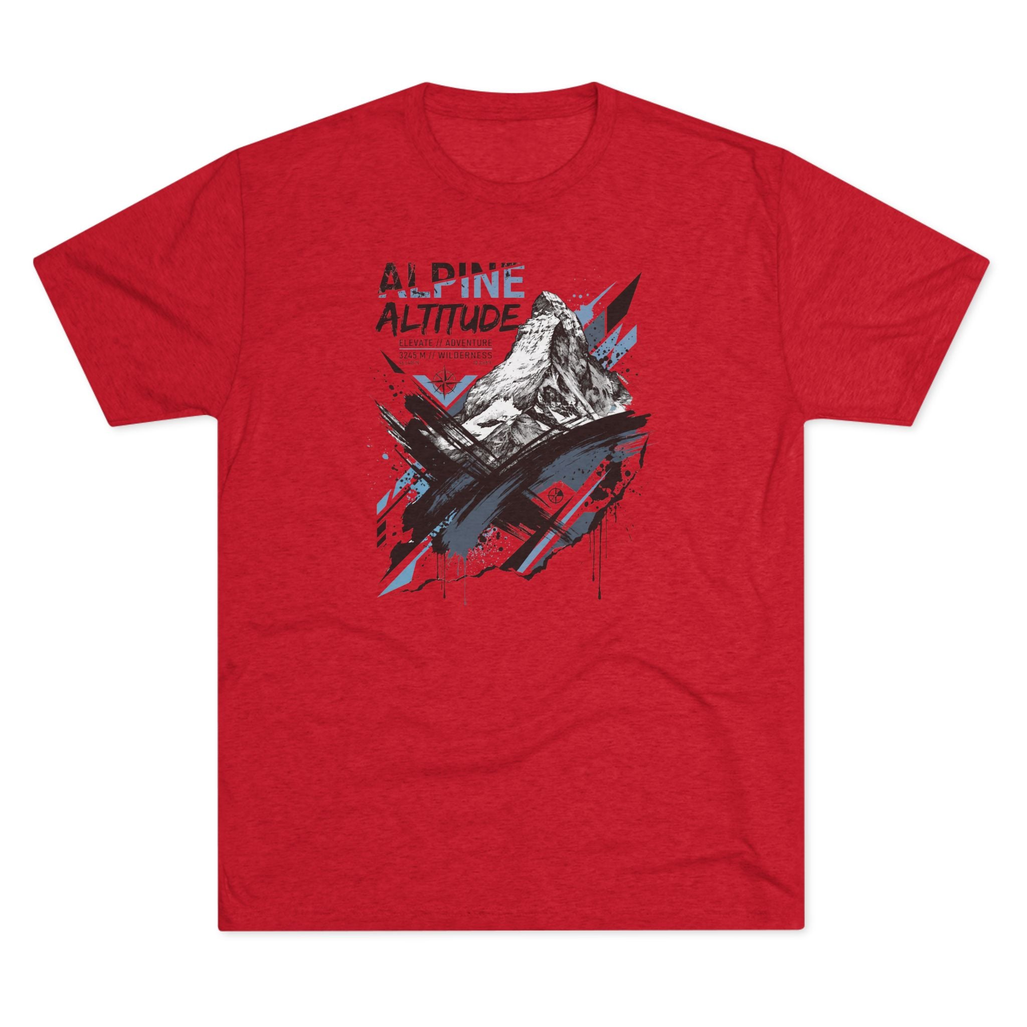Alpine Altitude T-Shirt Mountain Peak Illustration Graphic Tee Hiking Gift Outdoor Nature Adventure Unisex