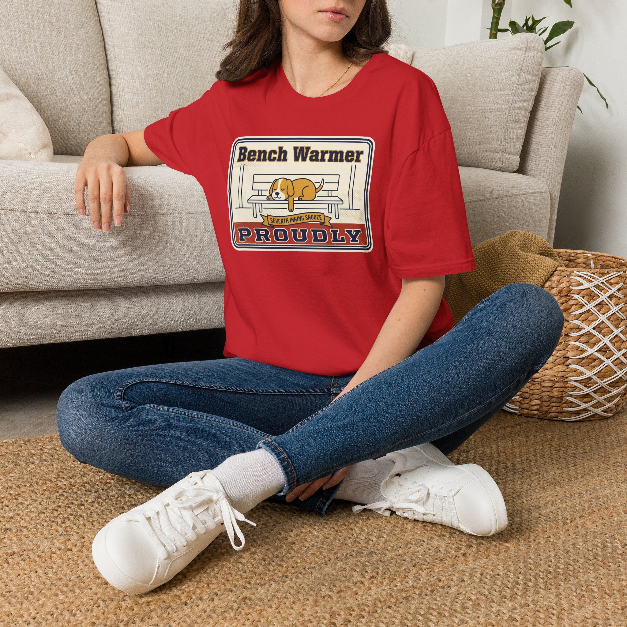 Funny Lazy Dog T-Shirt | Bench Warmer Sarcastic Humor Tee