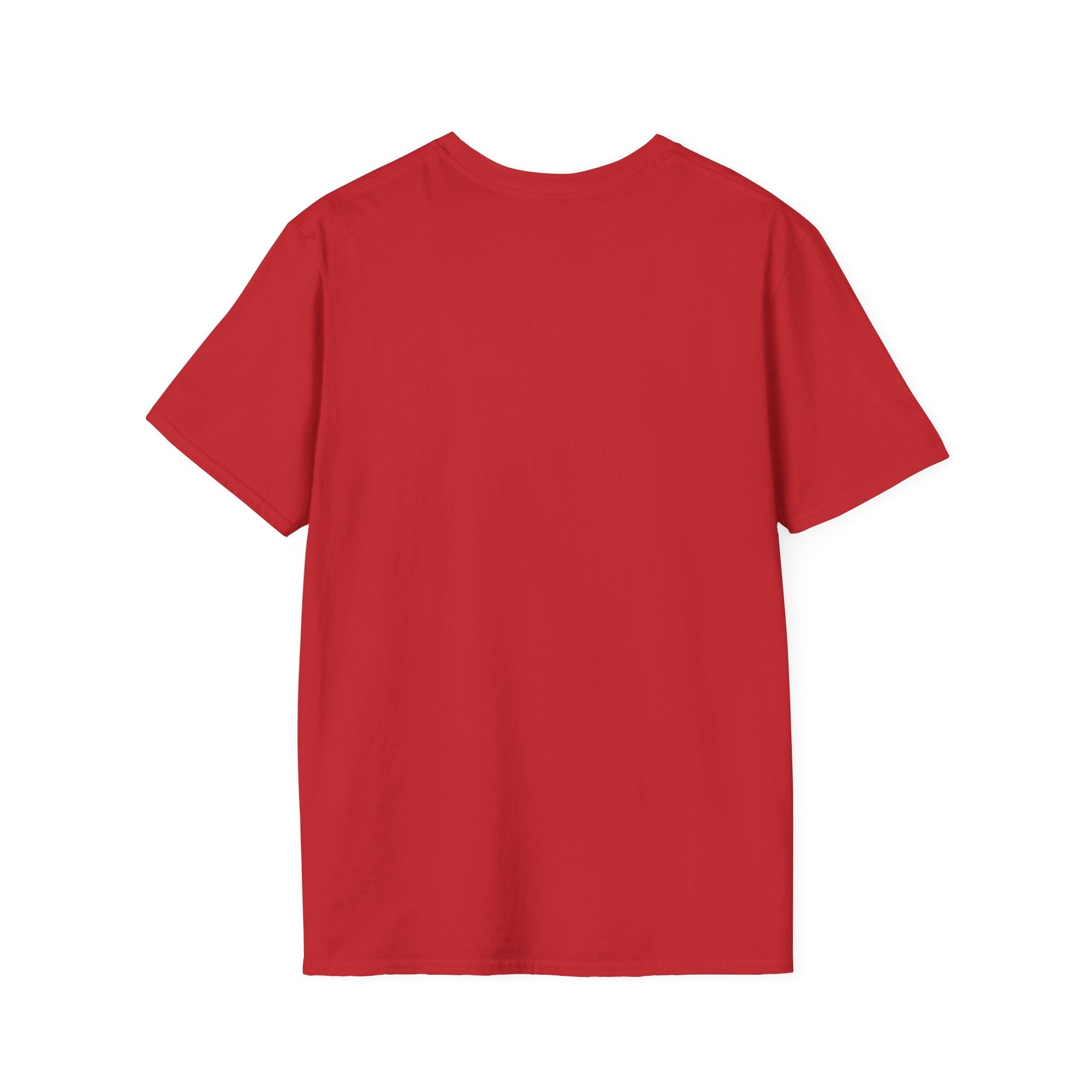Red crew-neck T-shirt with no visible front graphic