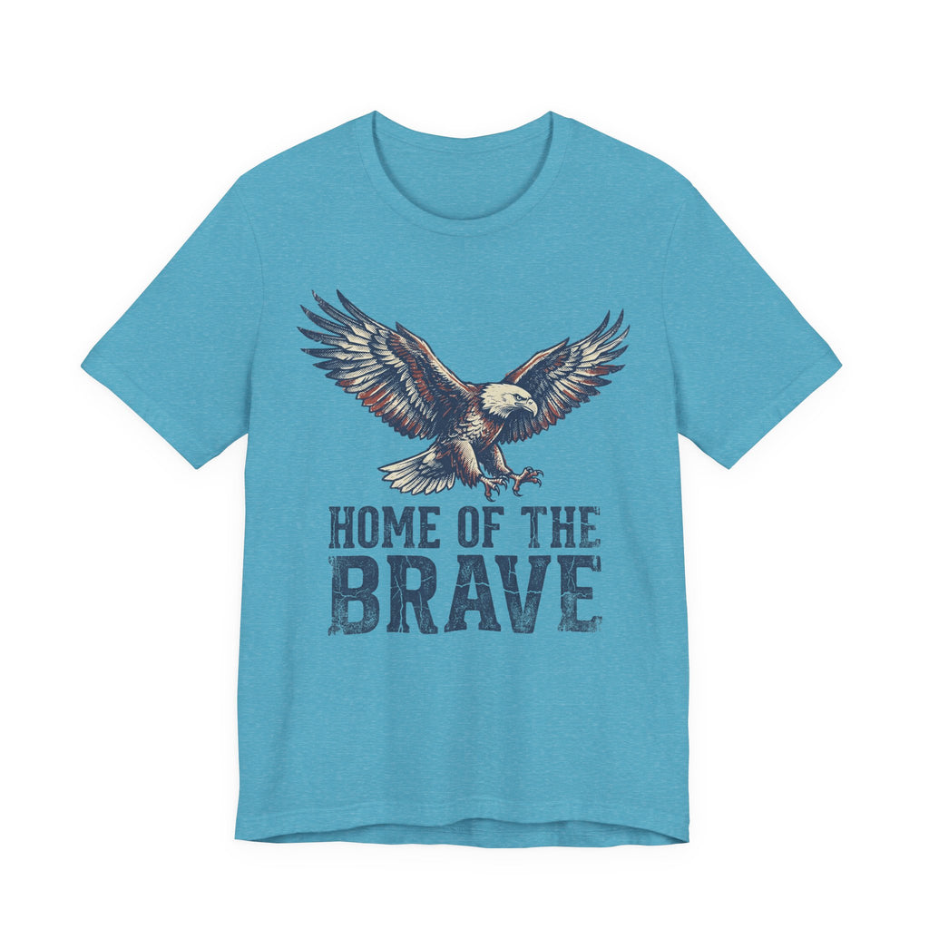 Home of the Brave Bald Eagle T-Shirt — Patriotic Americana Graphic Tee