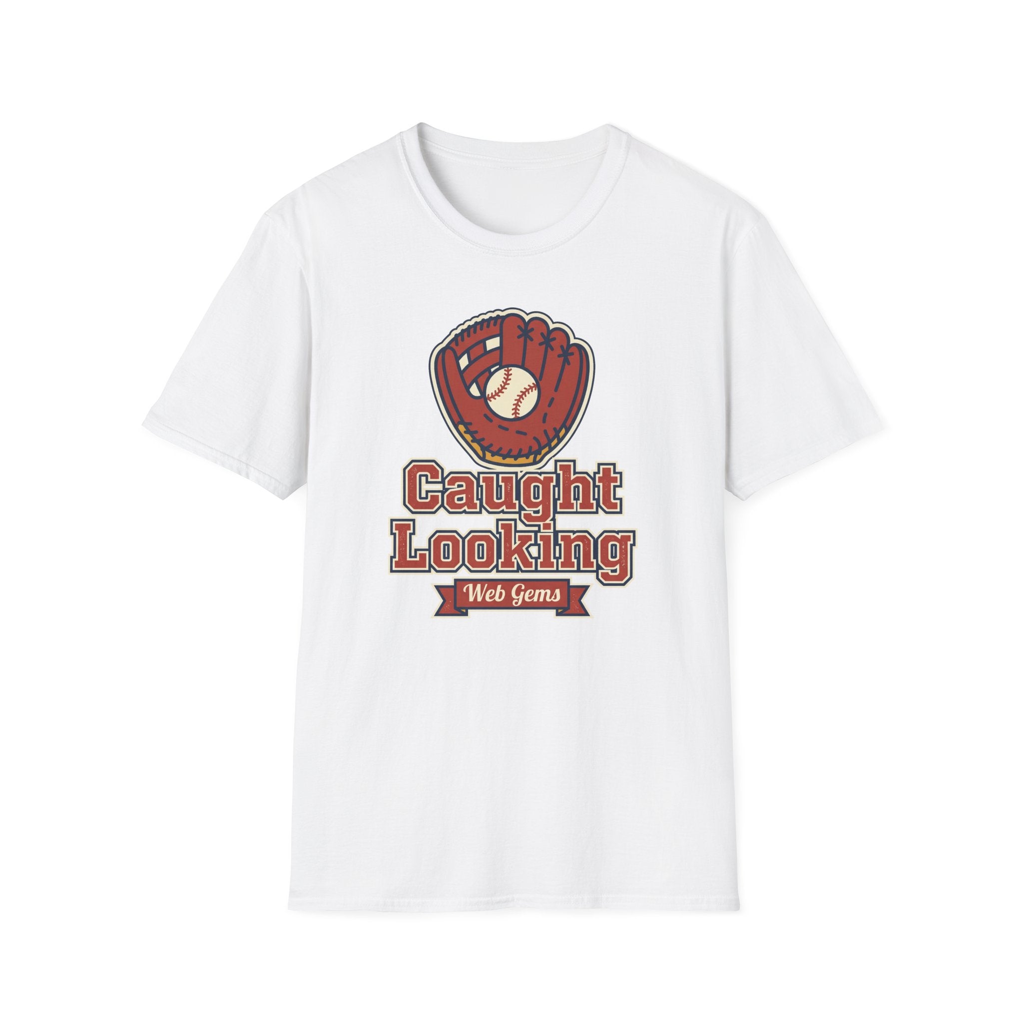 Baseball T-Shirt | Vintage Caught Looking Glove Graphic Tee