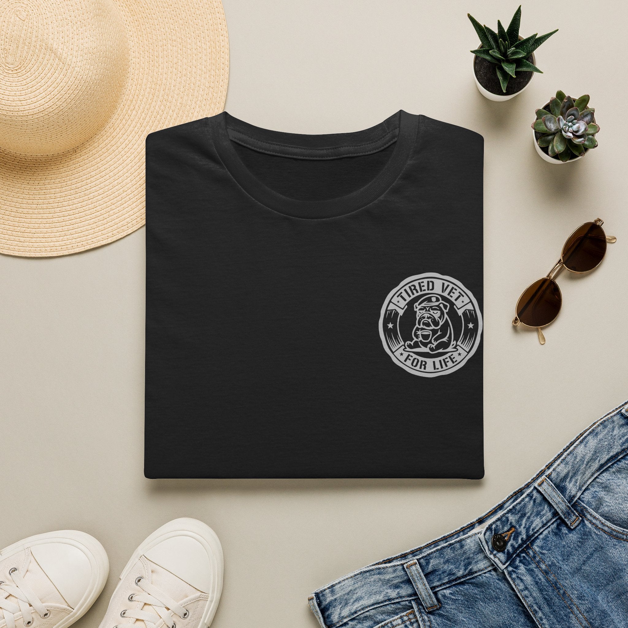 Retired Veteran Graphic T-Shirt with Cardinal Bird Back Print and Military Chest Emblem Unisex Tee