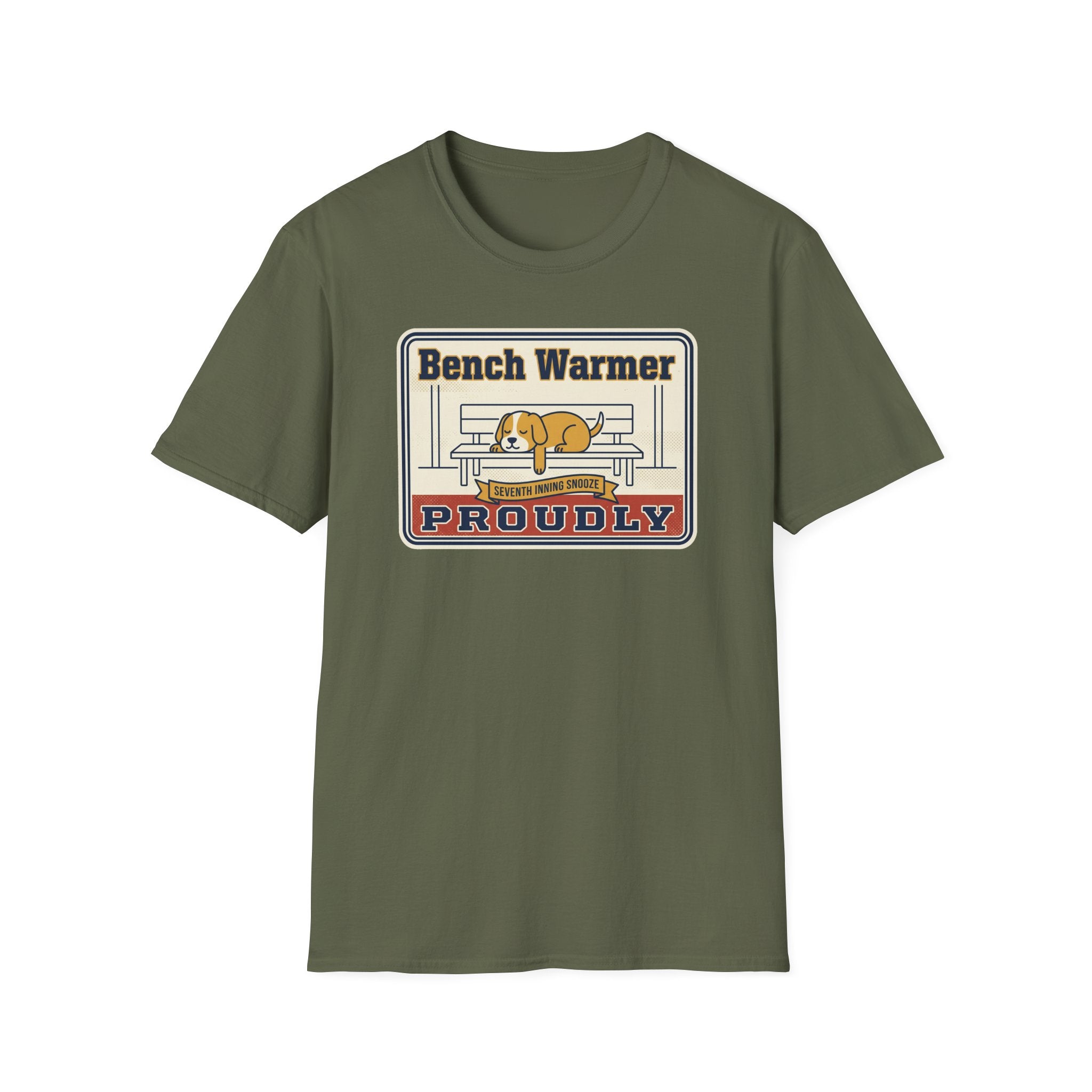 Funny Lazy Dog T-Shirt | Bench Warmer Sarcastic Humor Tee