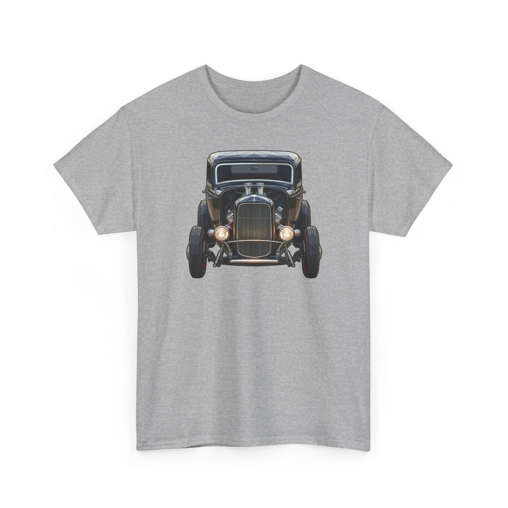 Vintage Hot Rod Front and Rear Tee | Classic Car Graphic Shirt