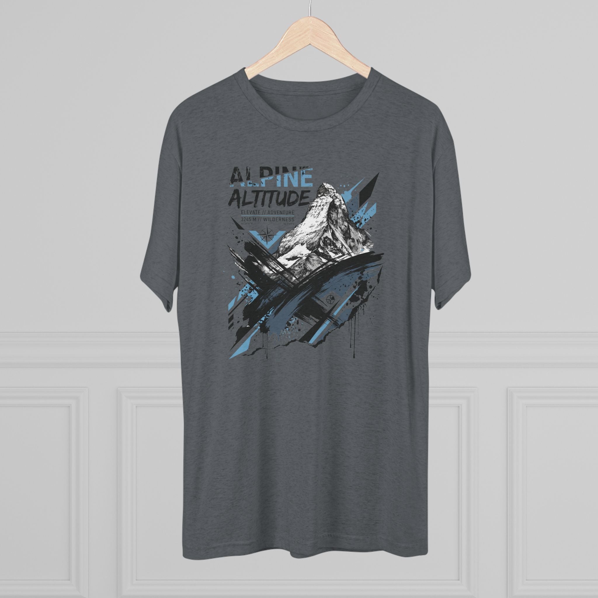 Alpine Altitude T-Shirt Mountain Peak Illustration Graphic Tee Hiking Gift Outdoor Nature Adventure Unisex