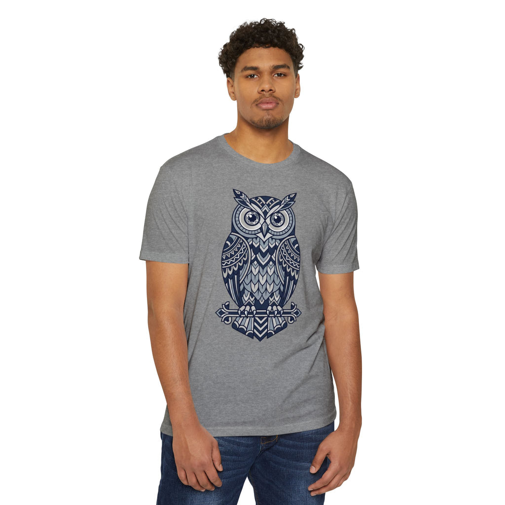 Owl T-Shirt Tribal Boho Woodland Illustration Graphic Tee Owl Lover Gift Nature Art Unisex