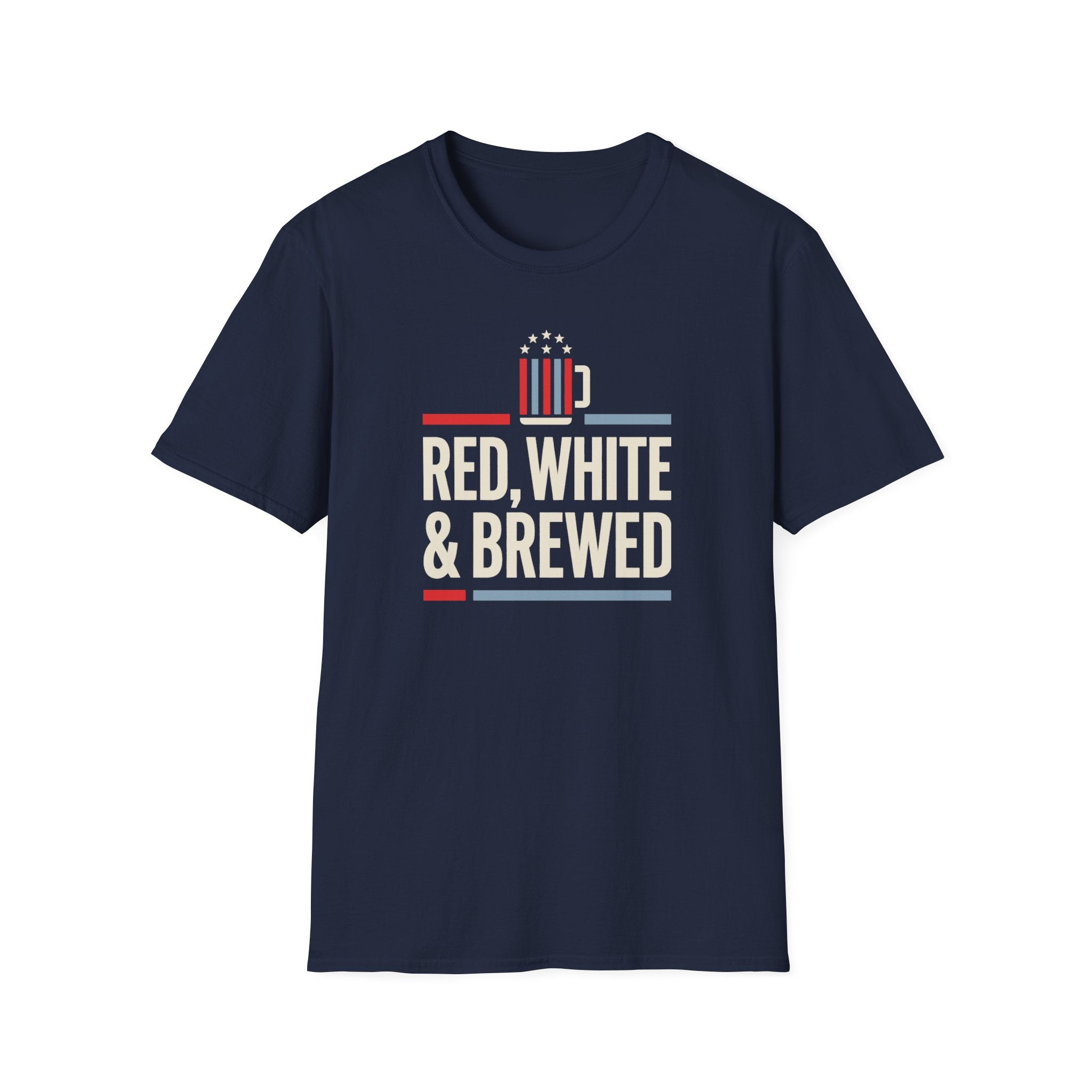 Red White & Brewed T-Shirt | Patriotic Beer Tee, 4th of July Shirt, Beer Lover Gift, USA Independence Day Graphic Tee