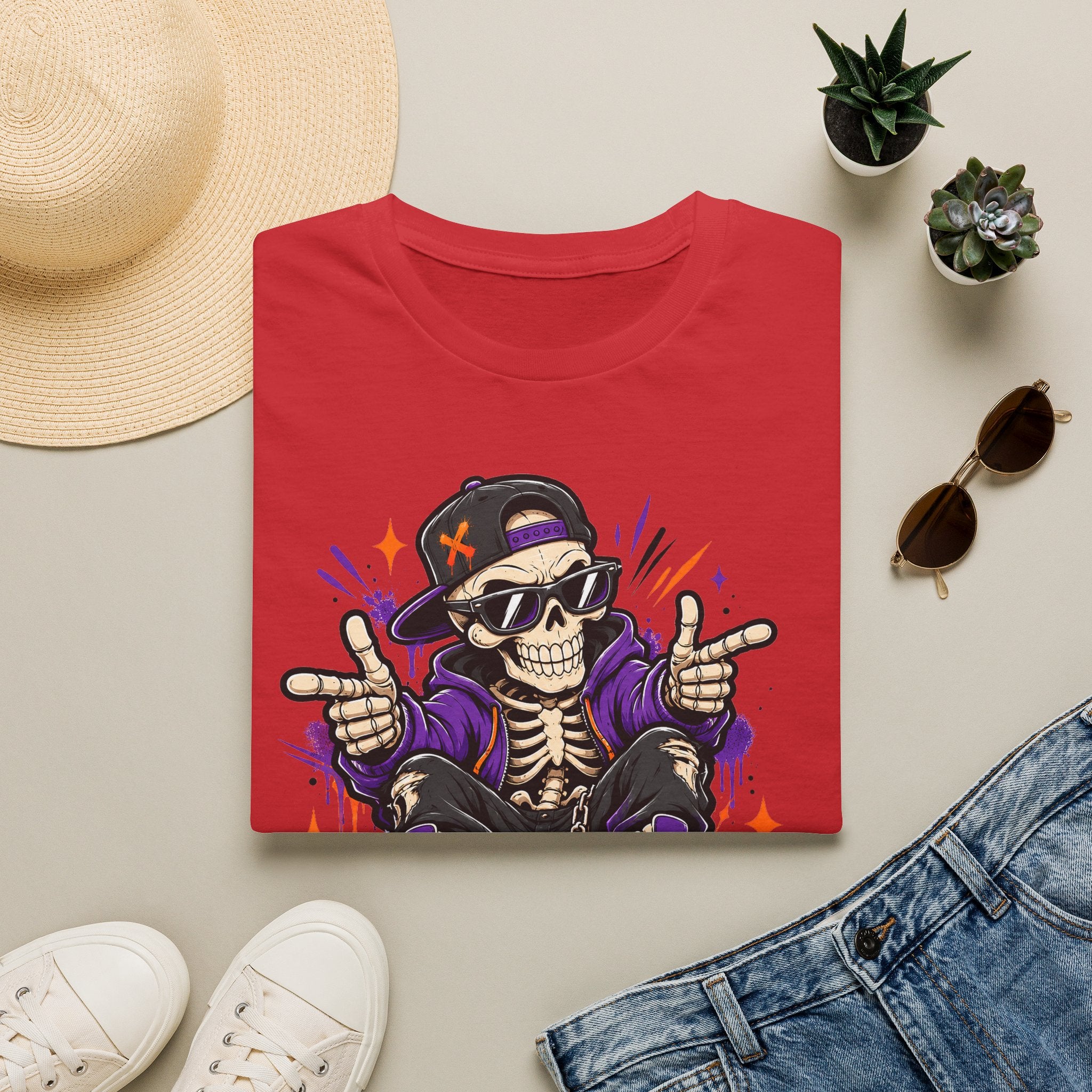 Bone To Be Wild Skeleton DJ T-Shirt | Halloween Skull Graphic Tee | Spooky Music Lover Shirt | Funny Skeleton Gift | Halloween Tee