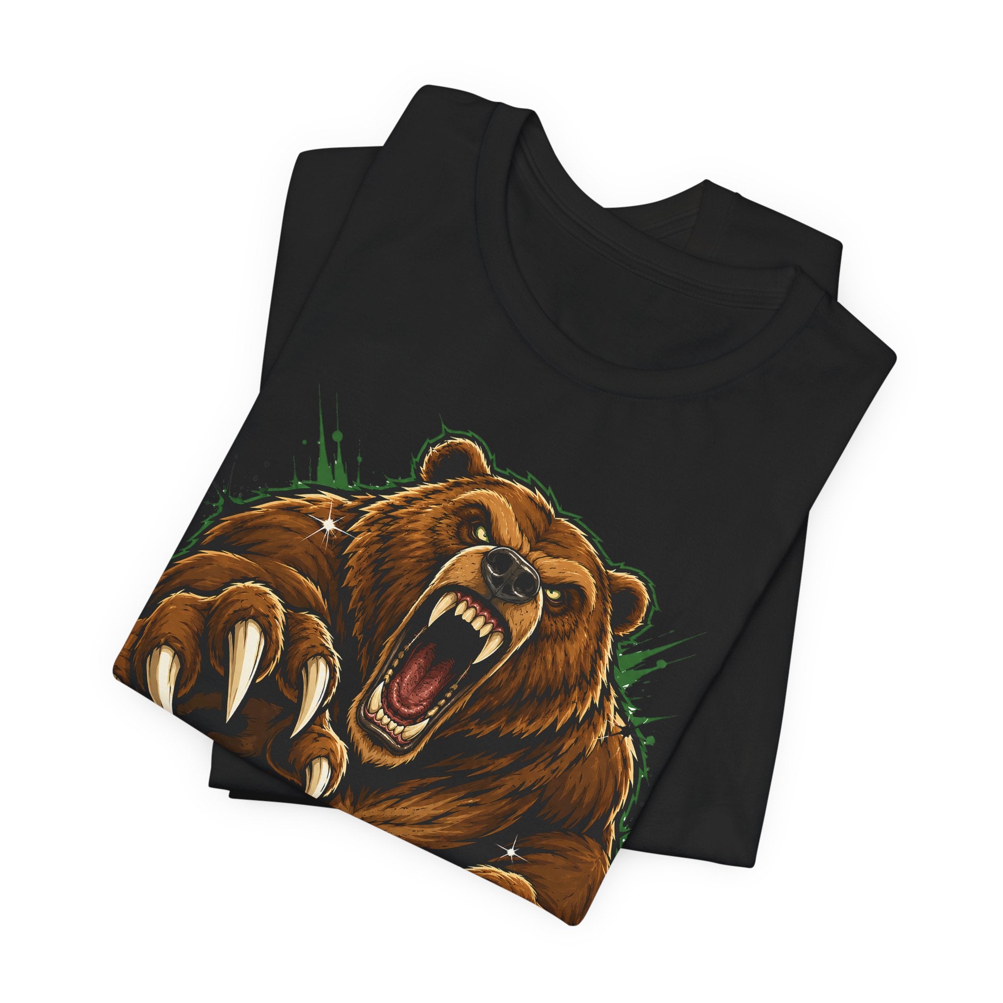 Roaring Grizzly Bear Tee | Fierce Claw Illustration, Wild Animal Graphic Shirt, Unisex Gift