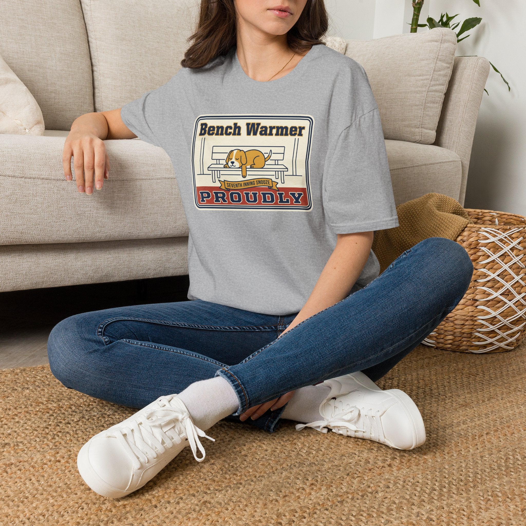 Funny Lazy Dog T-Shirt | Bench Warmer Sarcastic Humor Tee