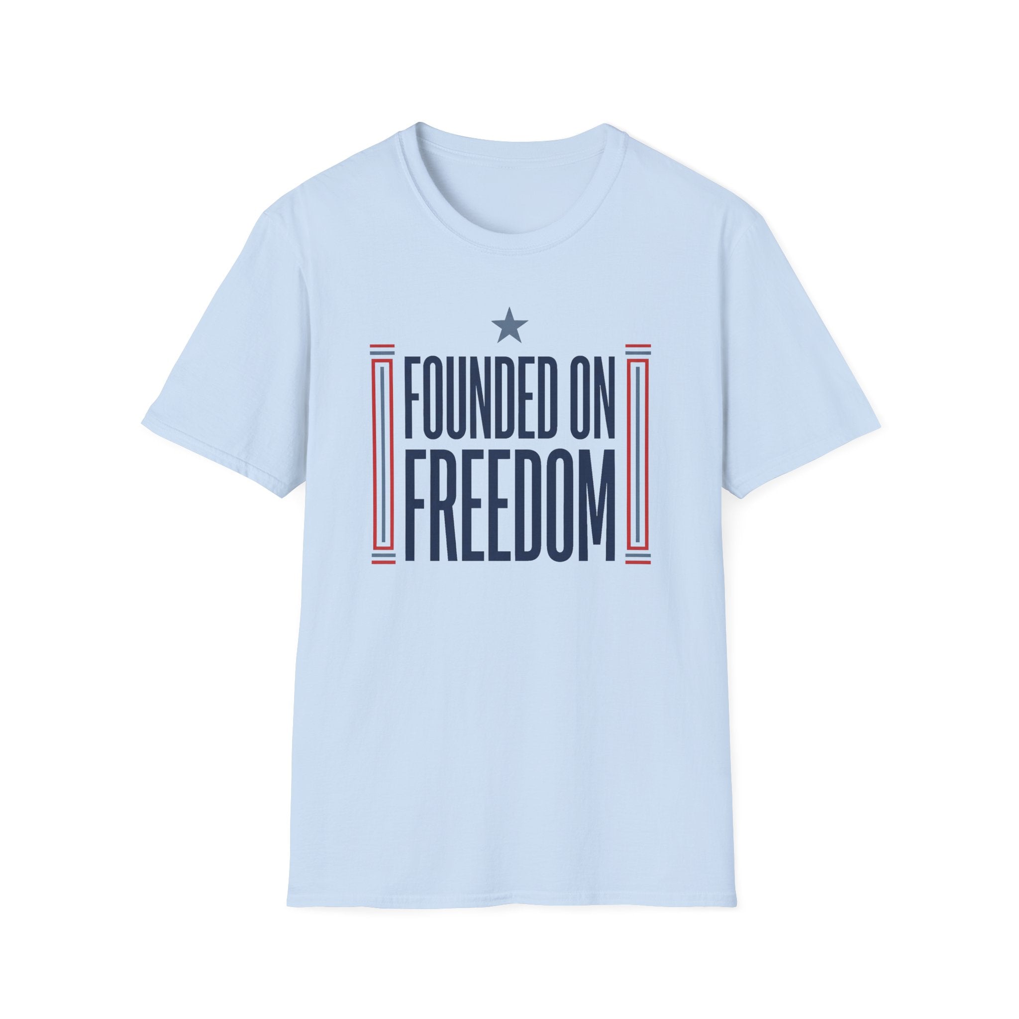 Founded on Freedom T-Shirt | Patriotic USA Shirt, 4th of July Gift, America Pride Tee, Unisex Patriotic Flag Graphic Tee