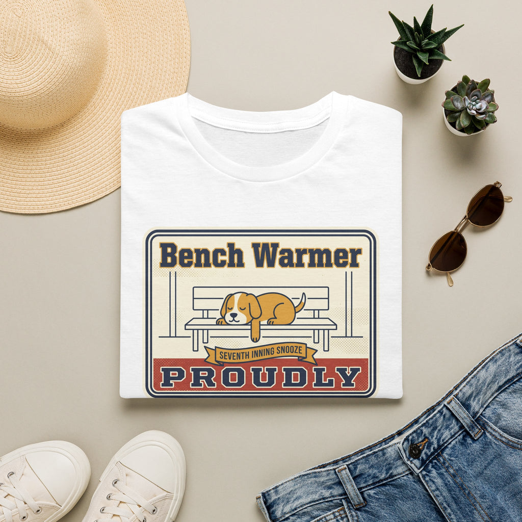 Funny Lazy Dog T-Shirt | Bench Warmer Sarcastic Humor Tee