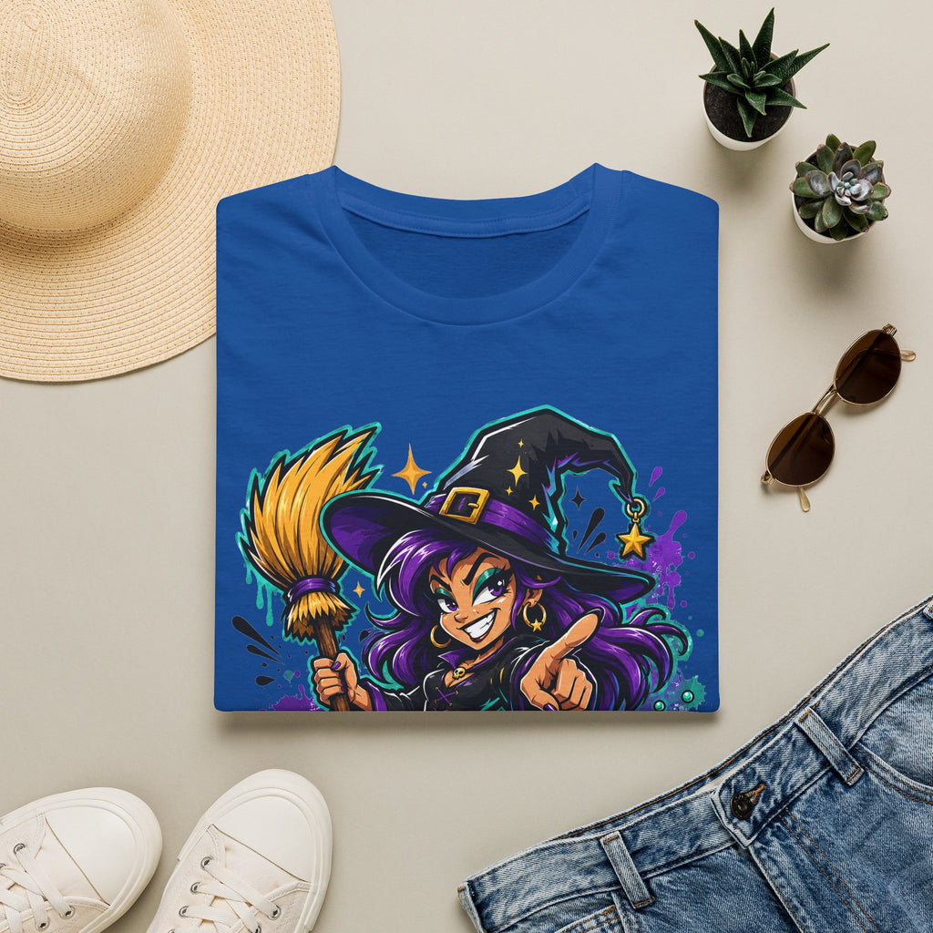 Witch Way To The Candy T-Shirt | Funny Halloween Witch Graphic Tee | Spooky Season Gift | Trick or Treat Shirt
