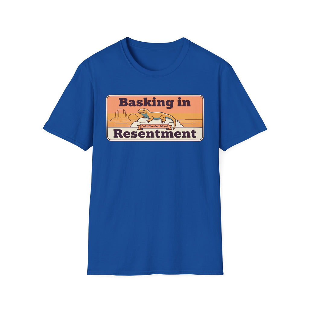Basking in Resentment Lizard T-Shirt | Retro Desert Graphic