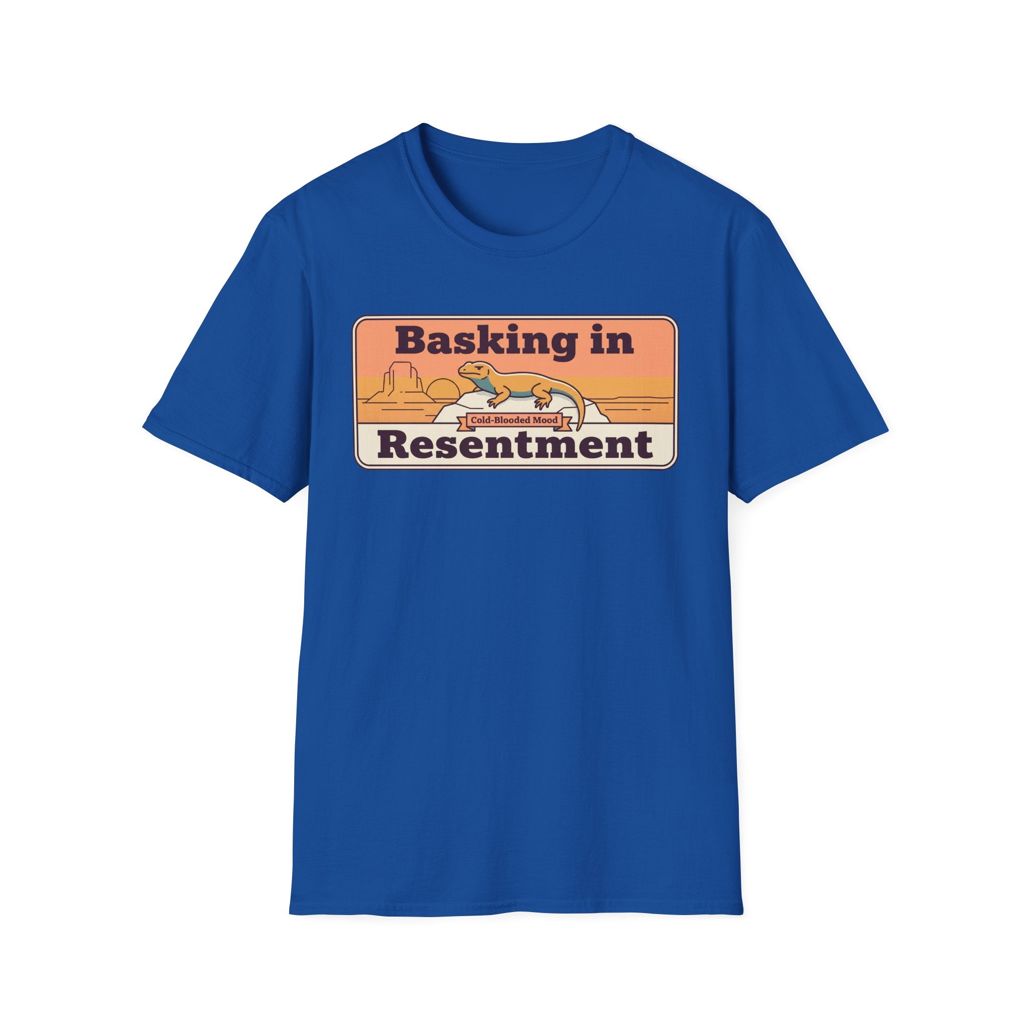 Basking in Resentment Lizard T-Shirt | Retro Desert Graphic