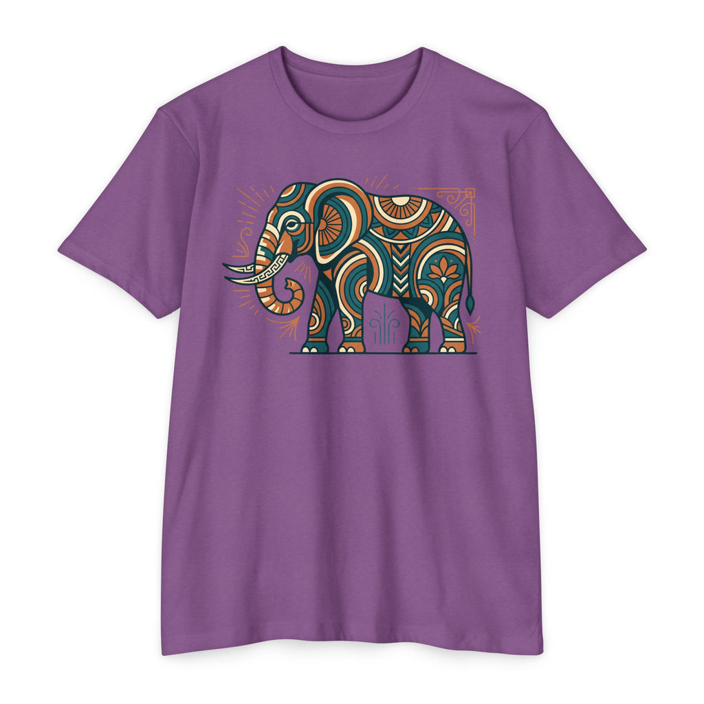 Elephant T-Shirt Boho Tribal Paisley Pattern Graphic Tee Elephant Lover Gift Nature Art Tee