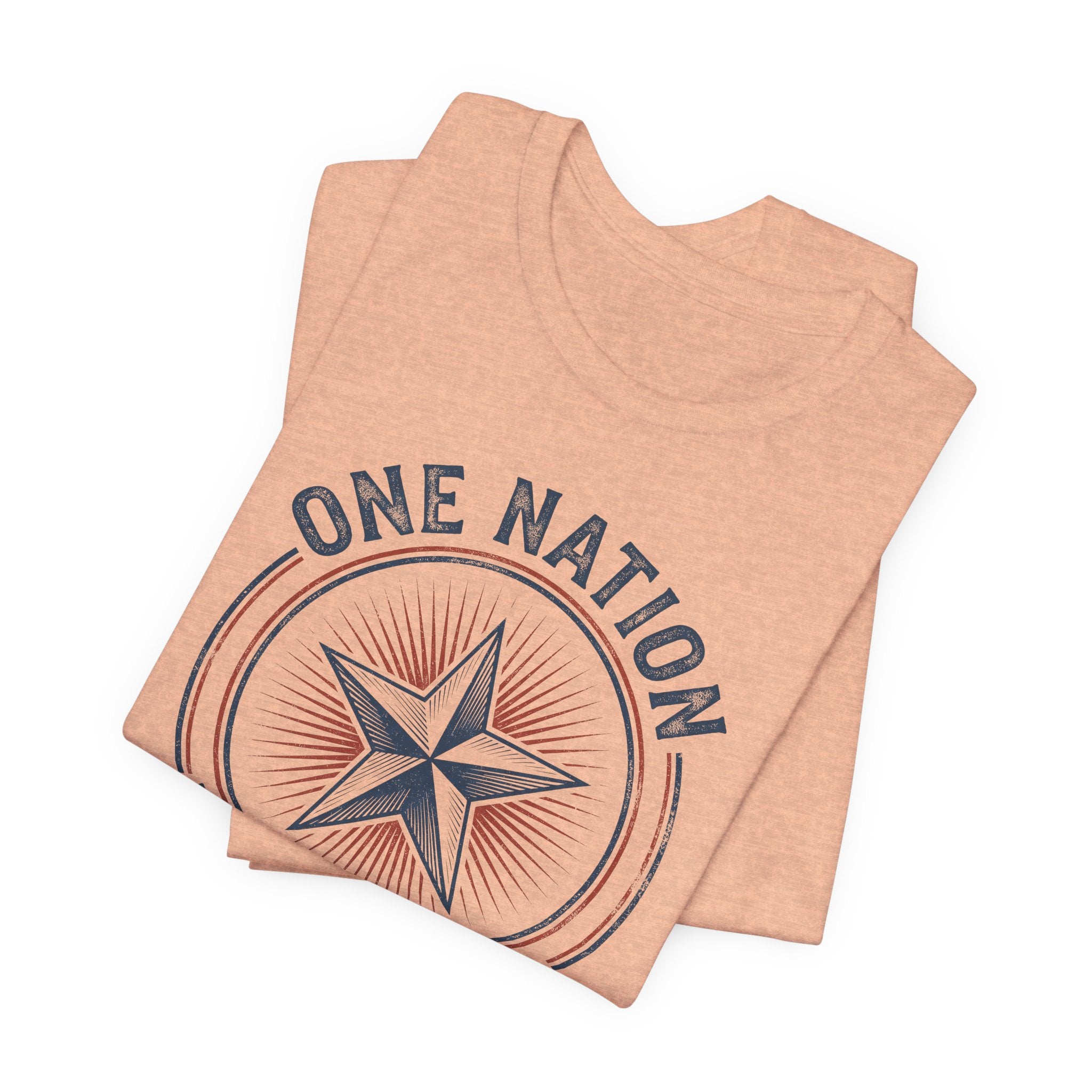 One Nation Under God T-Shirt | Patriotic Christian Faith Americana Star Graphic Tee