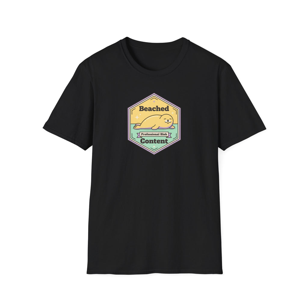 Beached Content seal badge T-Shirt | Cute beach seal design