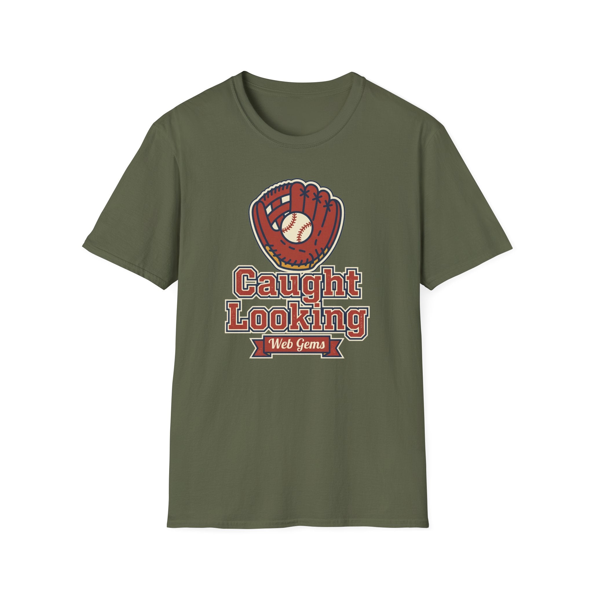 Baseball T-Shirt | Vintage Caught Looking Glove Graphic Tee