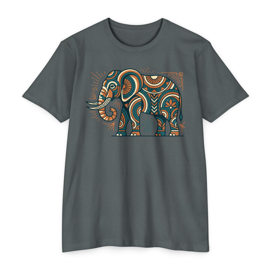 Elephant T-Shirt Boho Tribal Paisley Pattern Graphic Tee Elephant Lover Gift Nature Art Tee