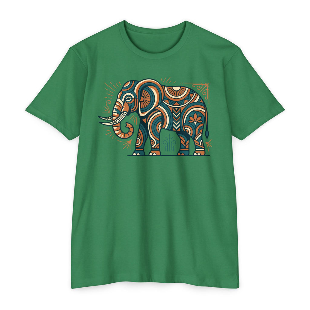 Elephant T-Shirt Boho Tribal Paisley Pattern Graphic Tee Elephant Lover Gift Nature Art Tee