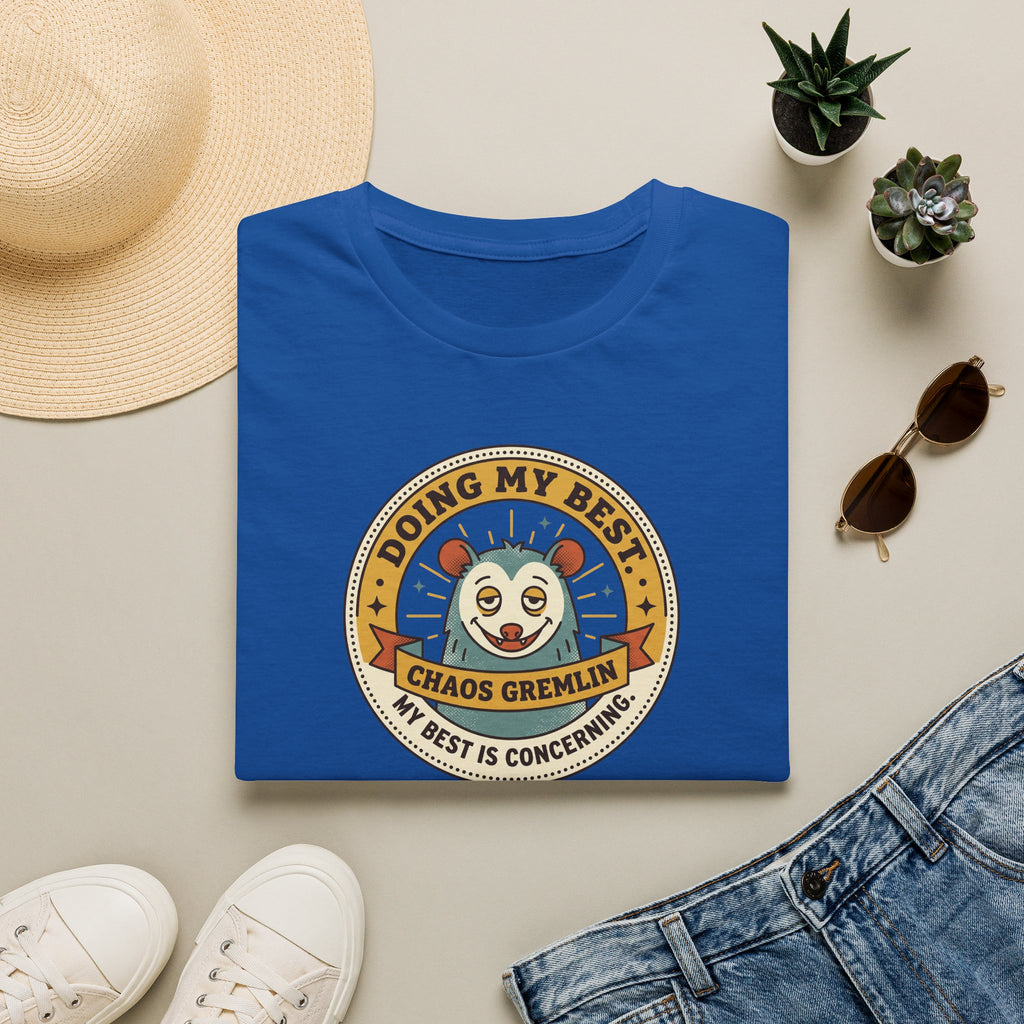 Funny Chaos Gremlin T-Shirt | Doing My Best Cute Panda Graphic Tee | Sarcastic Humor Shirt Gift