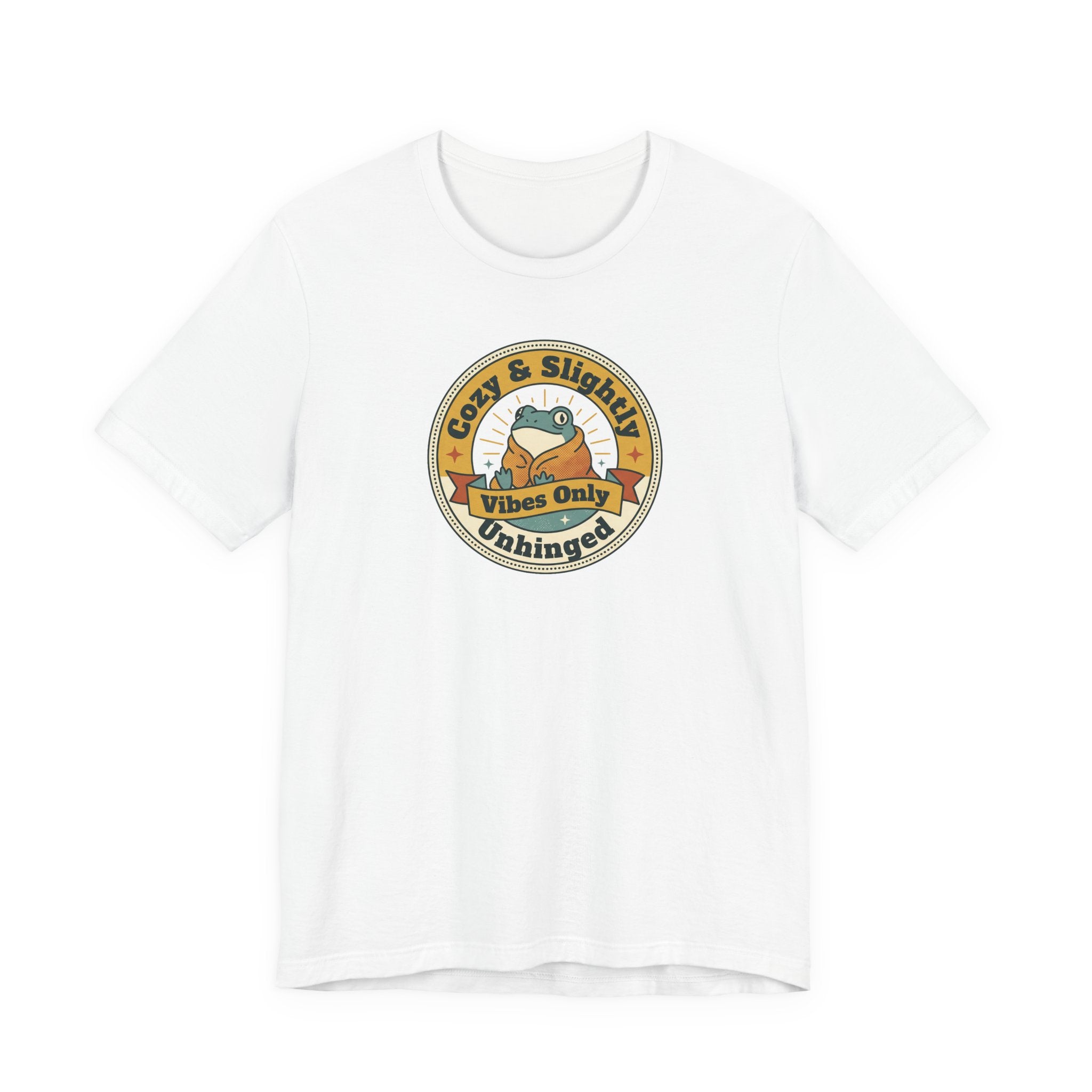 Cozy & Slightly Unhinged Vibes Only T-Shirt | Retro Sloth Graphic Tee