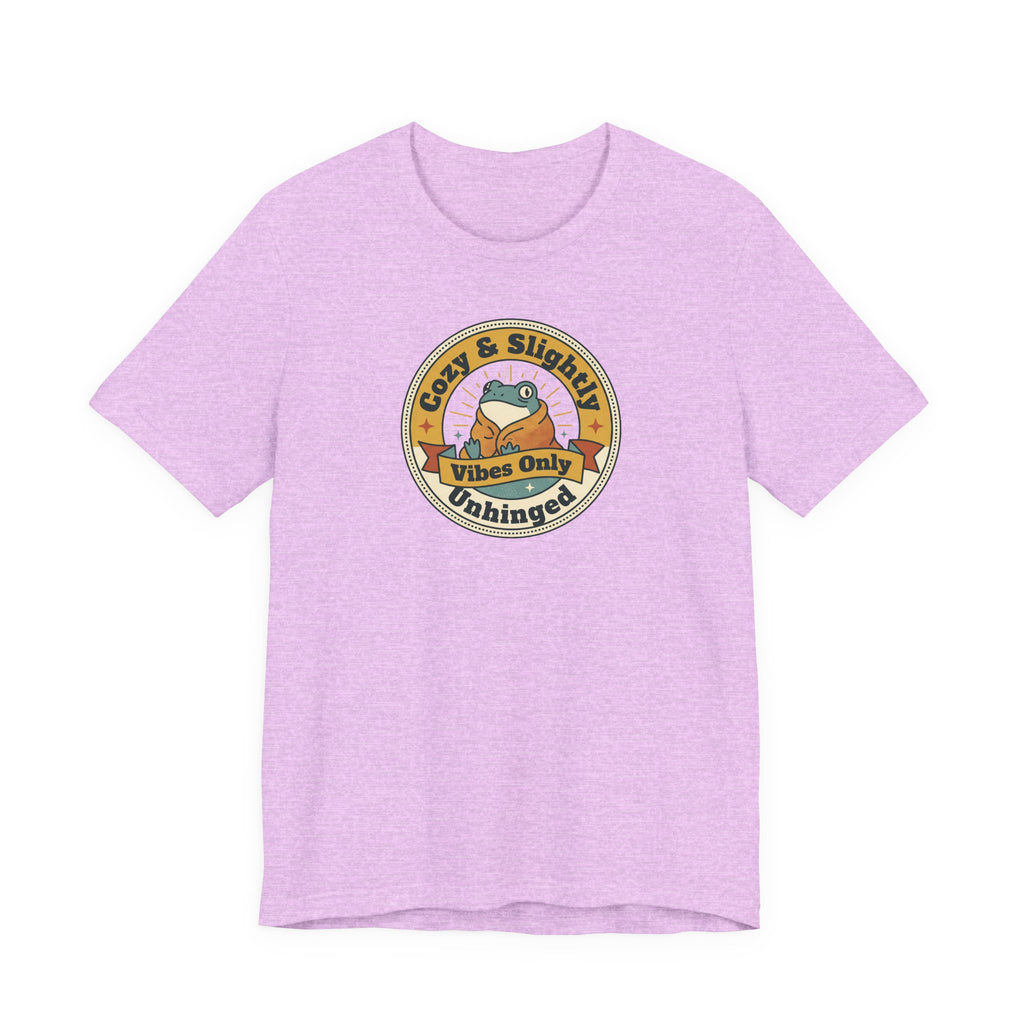 Cozy & Slightly Unhinged Vibes Only T-Shirt | Retro Sloth Graphic Tee