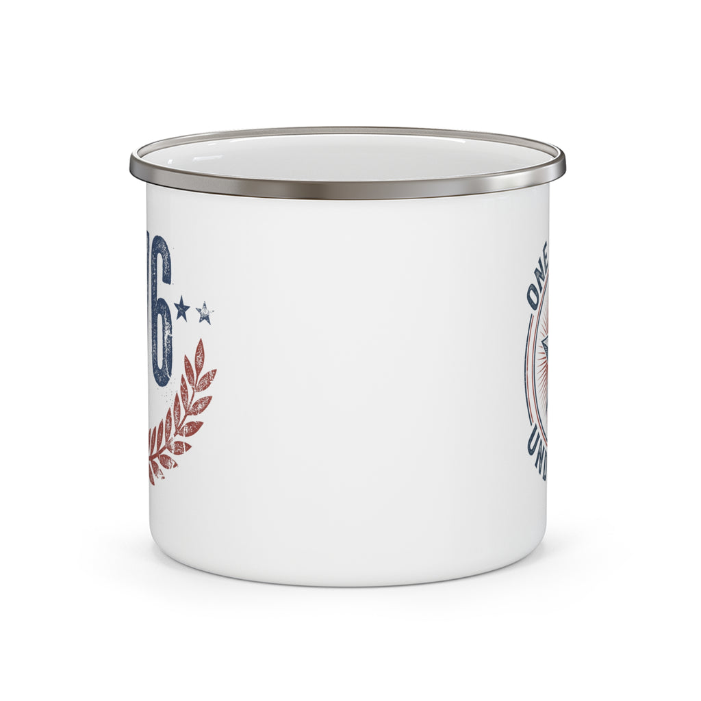 1776 Patriotic Enamel Camping Mug | Vintage American Coffee Mug | 4th of July Gift | Independence Day Mug | Rustic Outdoor Camp Cup