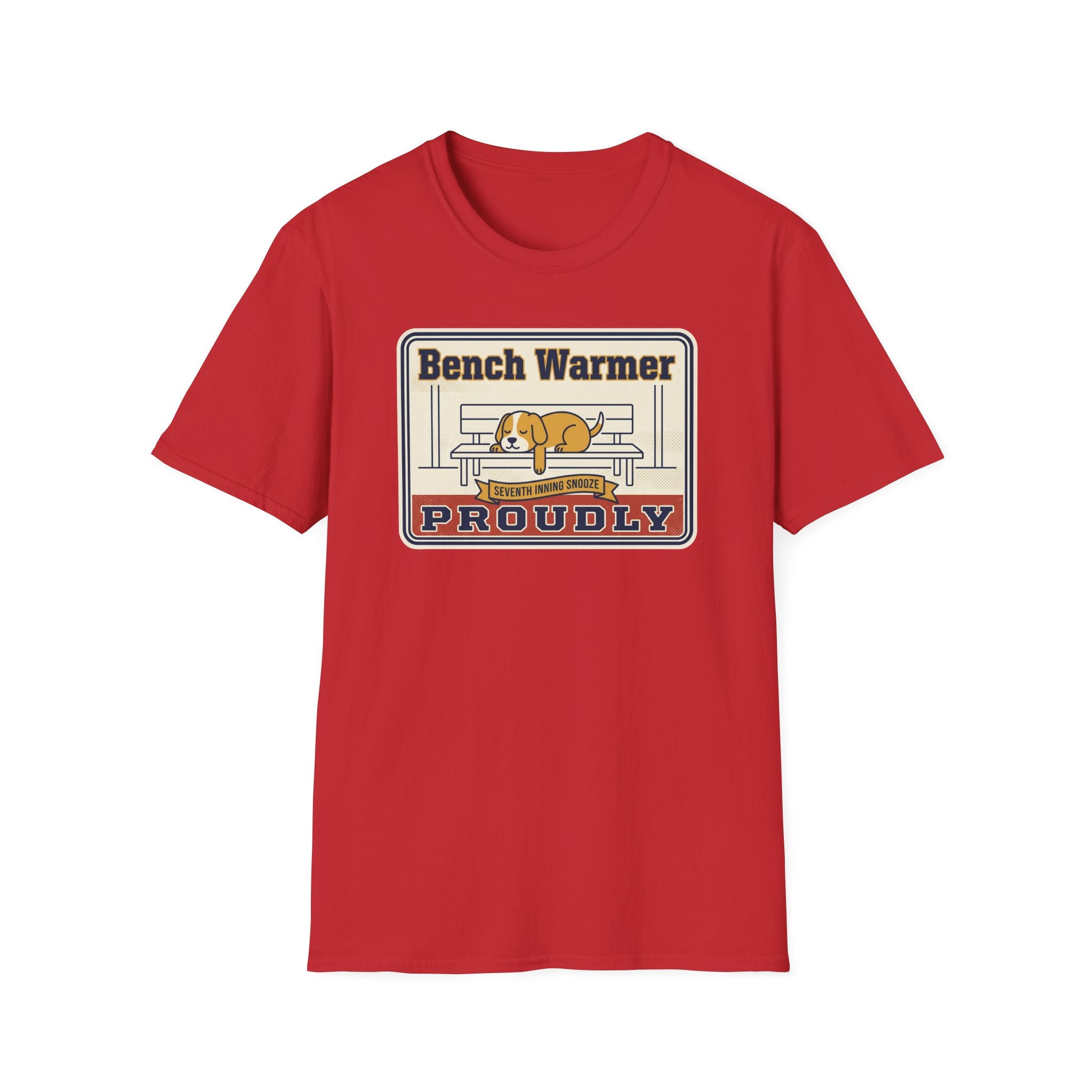 Funny Lazy Dog T-Shirt | Bench Warmer Sarcastic Humor Tee