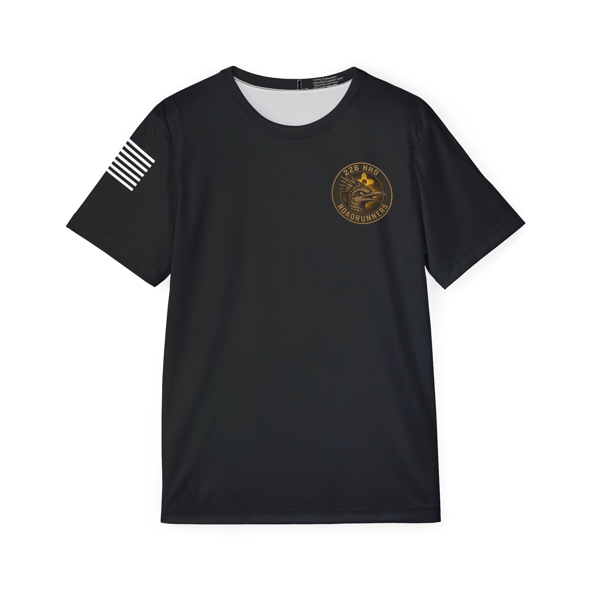 226HHD Black - 100% Polyester T-Shirt (printed into material)