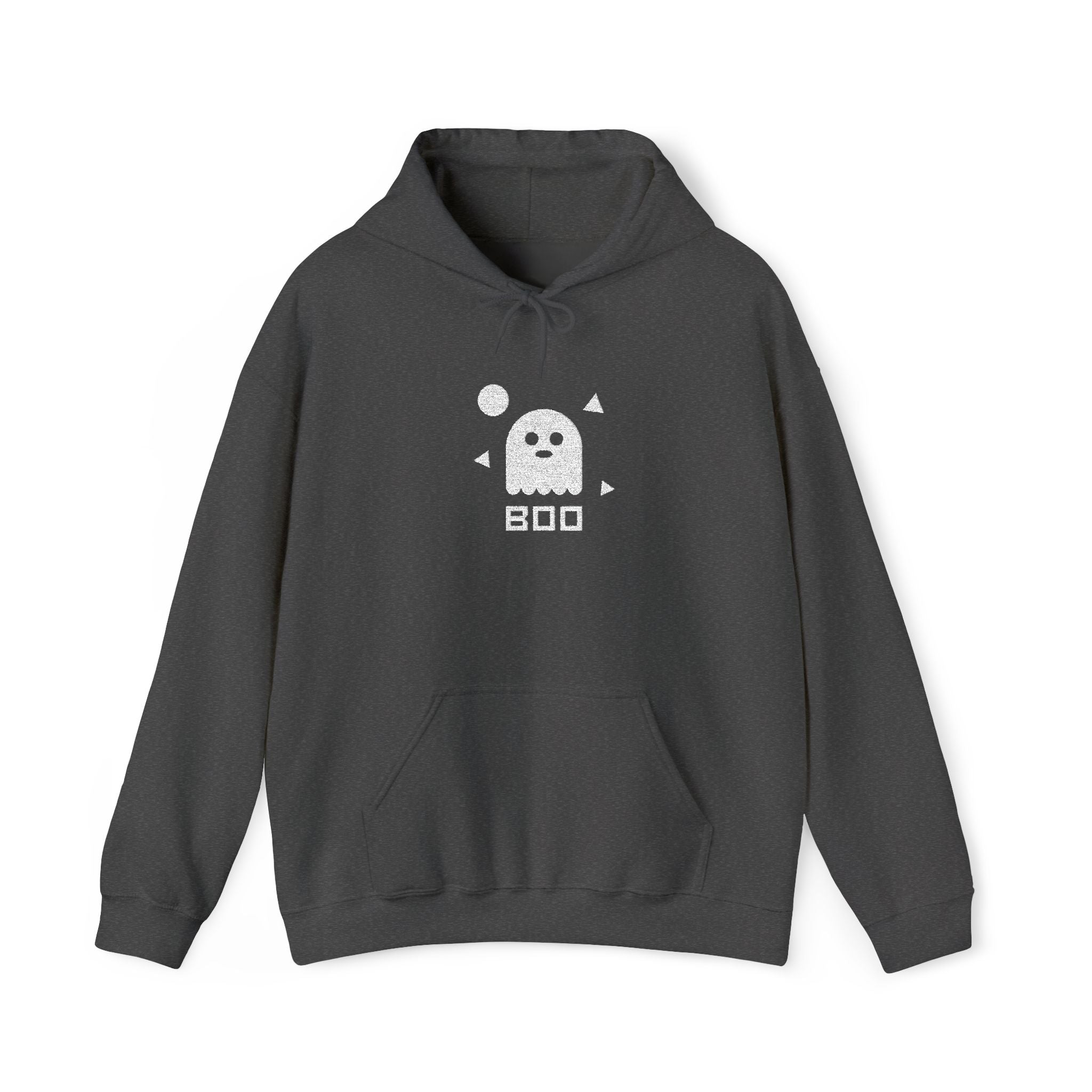 Pixel Ghost Hoodie | Cute Retro 8-Bit Boo Ghost Sweatshirt, Unisex Gamer Halloween Gift Pullover