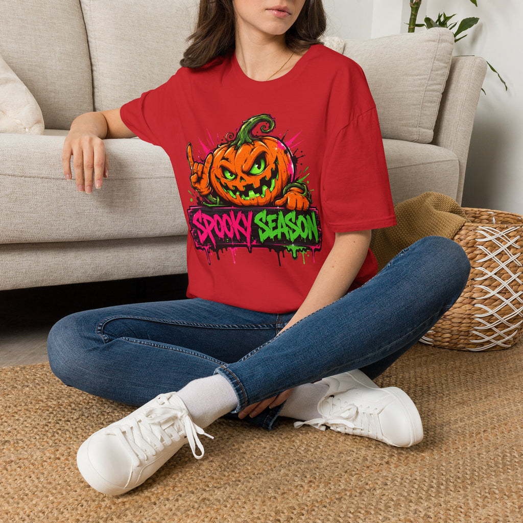 Spooky Season Pumpkin Jack-O-Lantern T-Shirt | Halloween Graphic Tee | Fall Vibes Shirt | Trick or Treat Tee | Pumpkin Lover Gift