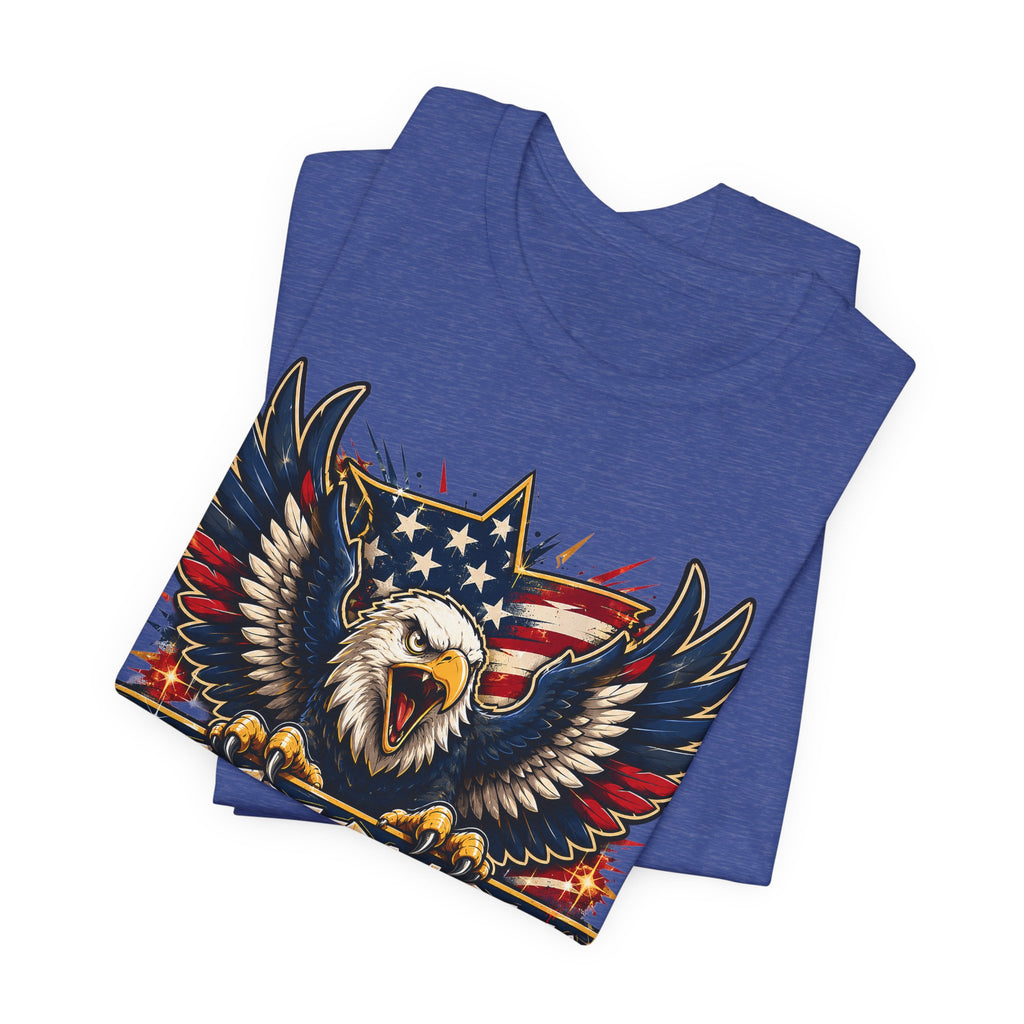 Let Freedom Ring Bald Eagle T-Shirt | 4th of July Patriotic American Flag Graphic Tee