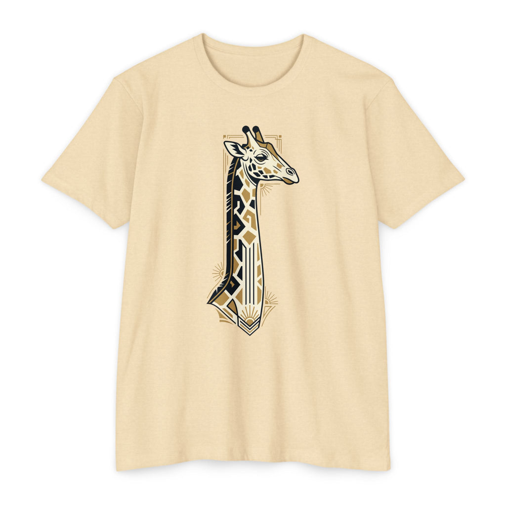 Giraffe T-Shirt Art Deco Geometric Safari Illustration Graphic Tee Animal Lover Gift Unisex