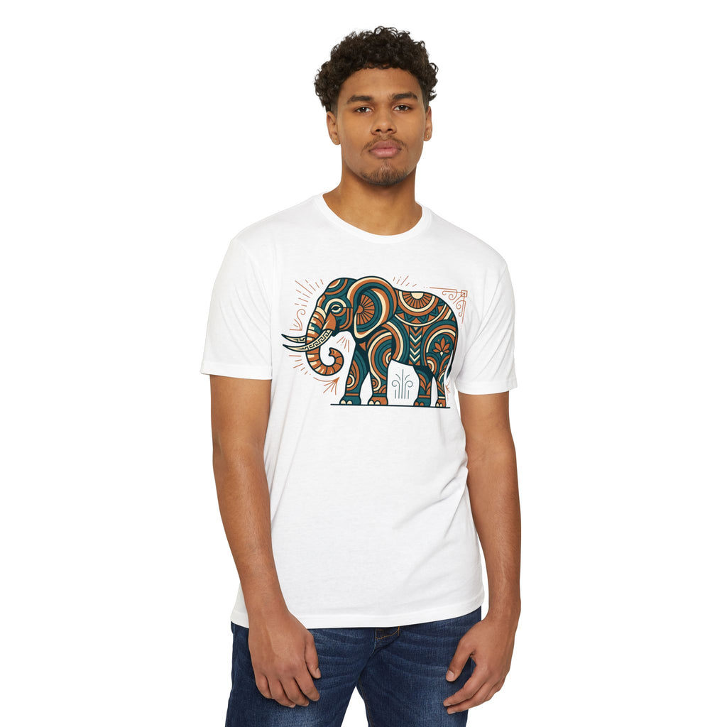 Elephant T-Shirt Boho Tribal Paisley Pattern Graphic Tee Elephant Lover Gift Nature Art Tee