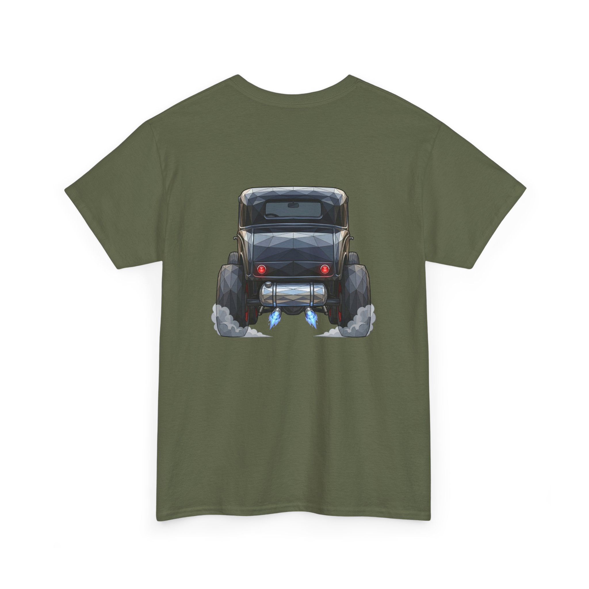 Vintage Hot Rod Front and Rear Tee | Classic Car Graphic Shirt