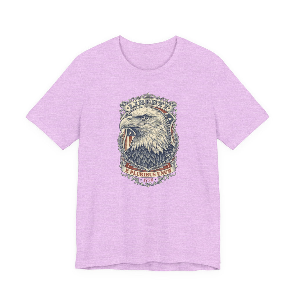 Liberty Bald Eagle tee | Eagle Head Graphic Shirt, E Pluribus Unum design