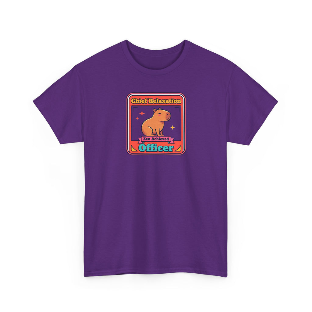 Chief Relaxation Officer T-Shirt | Funny Capybara Zen Graphic Tee