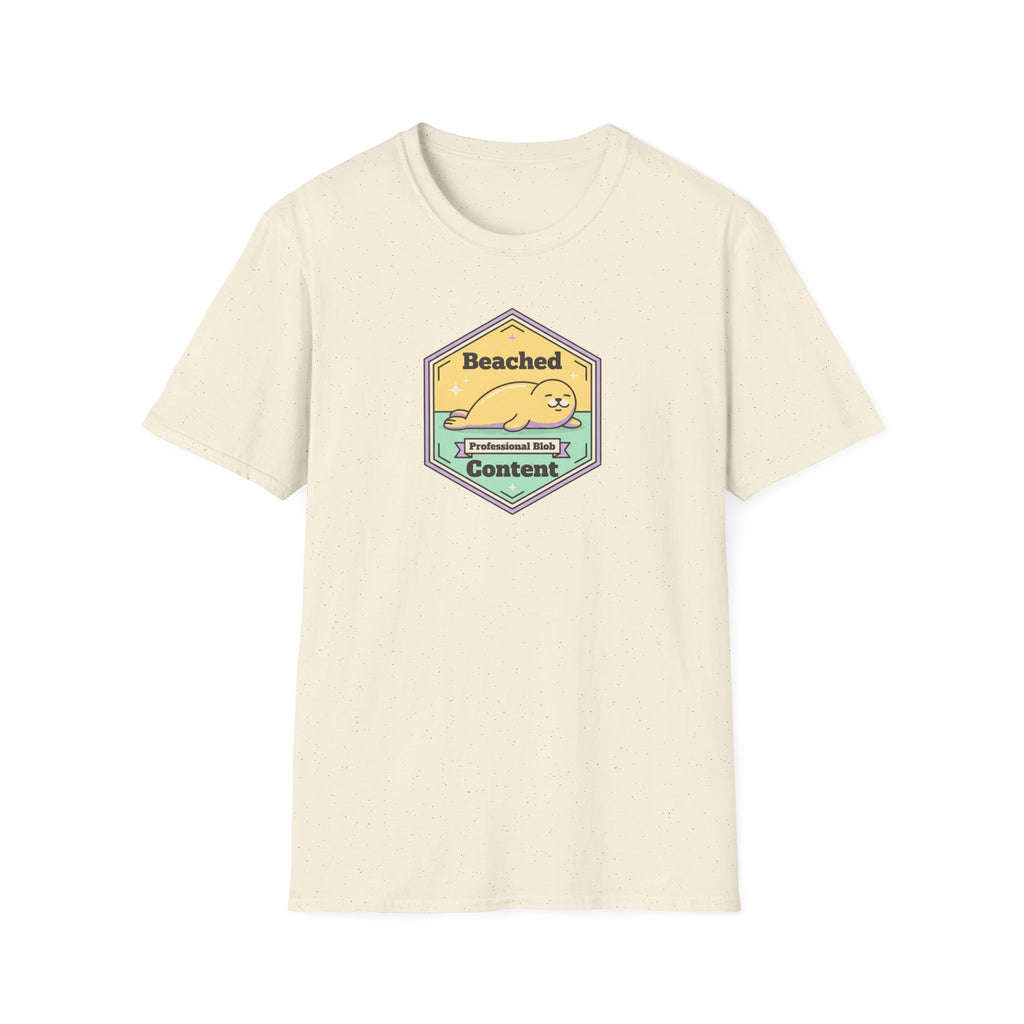 Beached Content seal badge T-Shirt | Cute beach seal design
