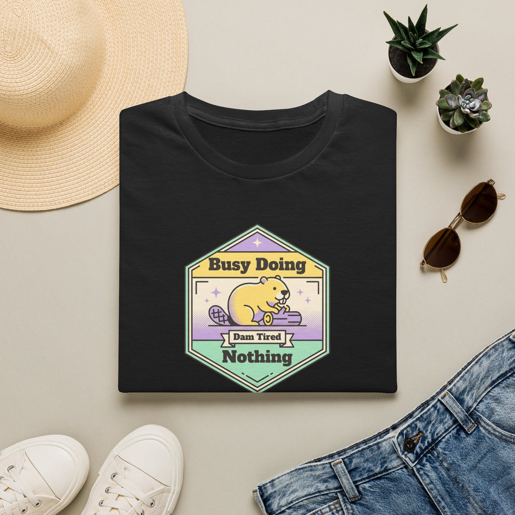 Funny Sloth T-Shirt | Busy Doing Nothing Cute Pastel Sloth Graphic Tee | Lazy Day Animal Shirt Gift